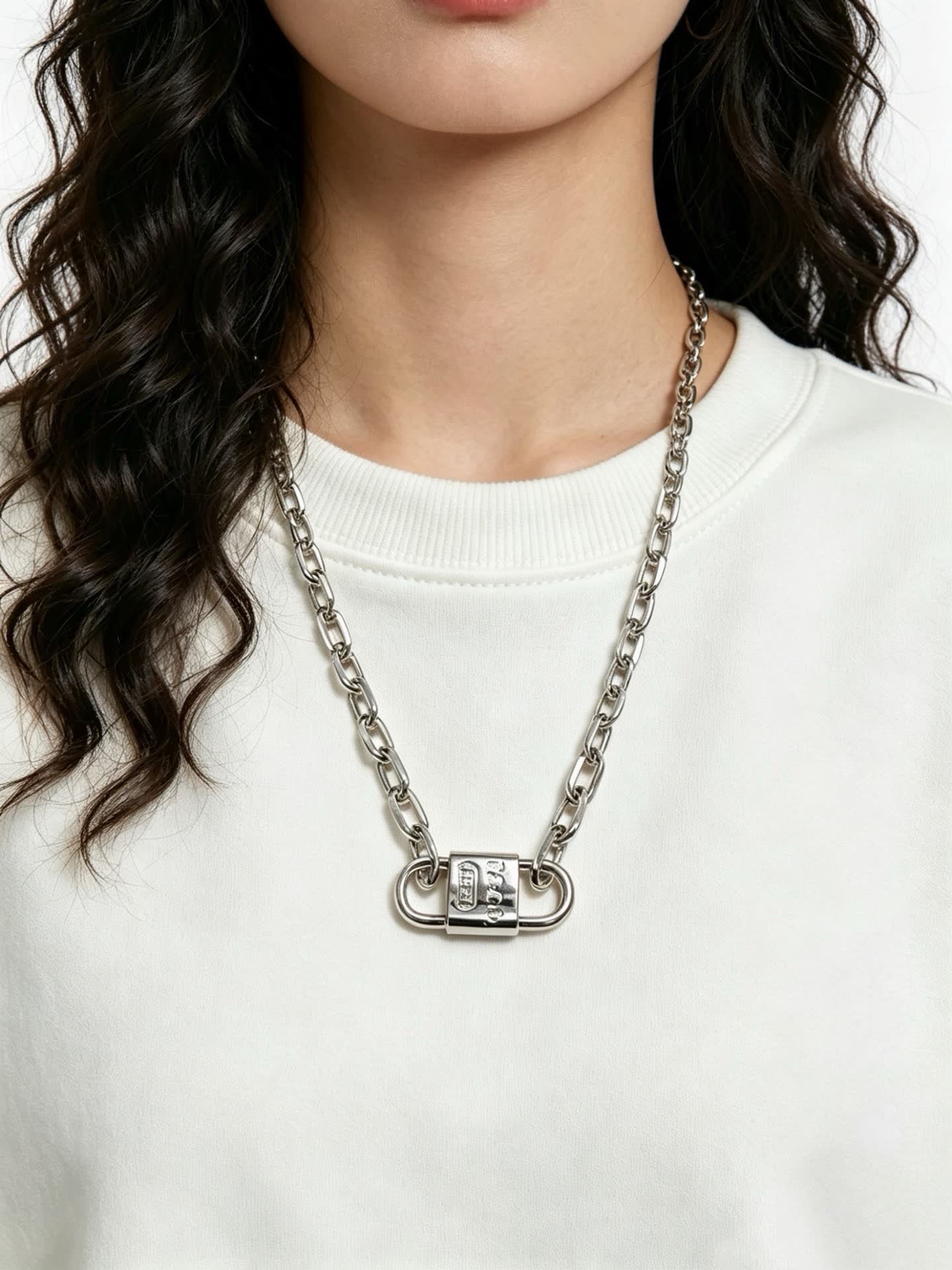 Tiffany & Co. Sterling Silver Padlock Necklace